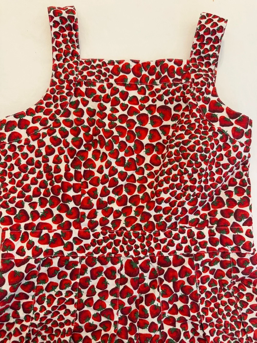 J. Crew Crewcuts Girls Red Strawberry Print Romper Size 10